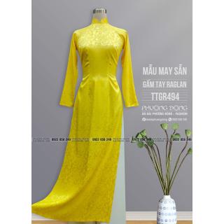 Áo Dài Truyền Thống Gấm Lụa TTGR494